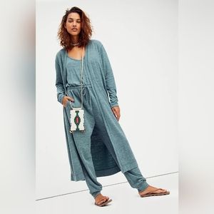 Free People Beach Bicostal Long Open Cardigan
